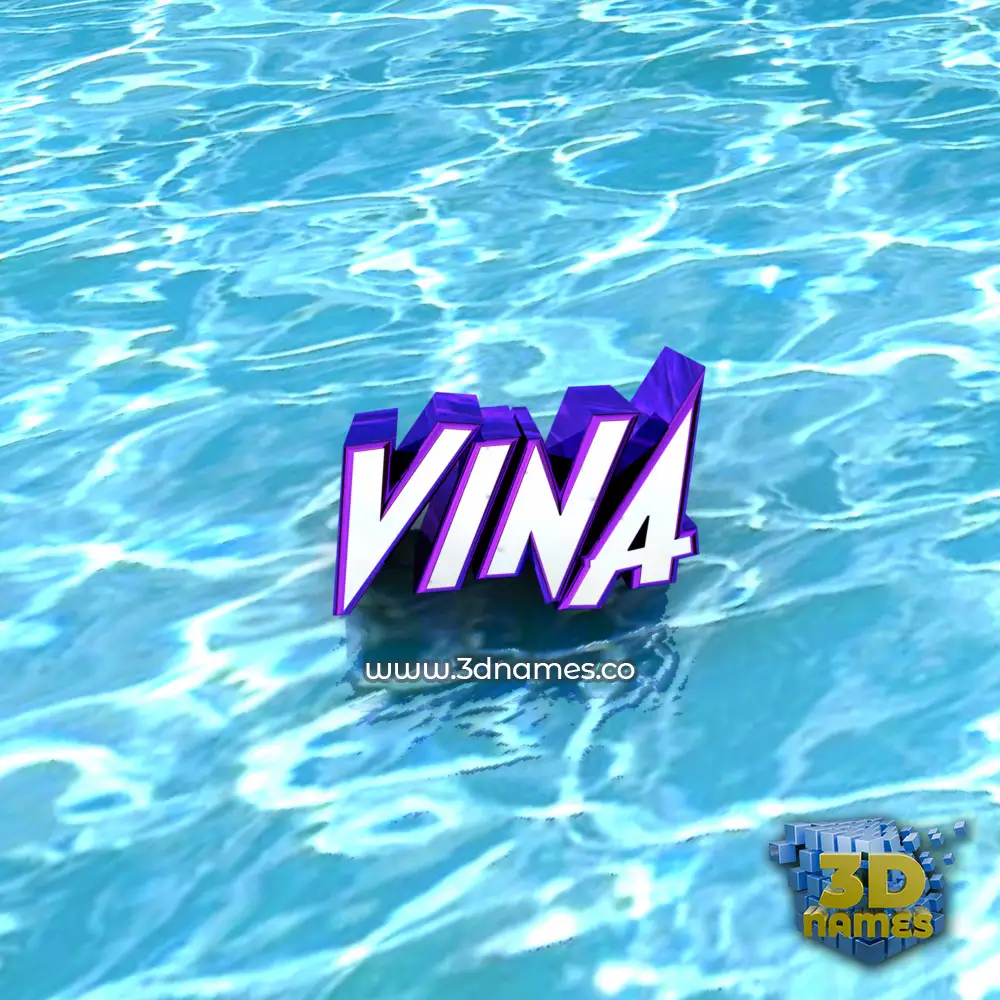 vina in Water style - 3D name wallpaper