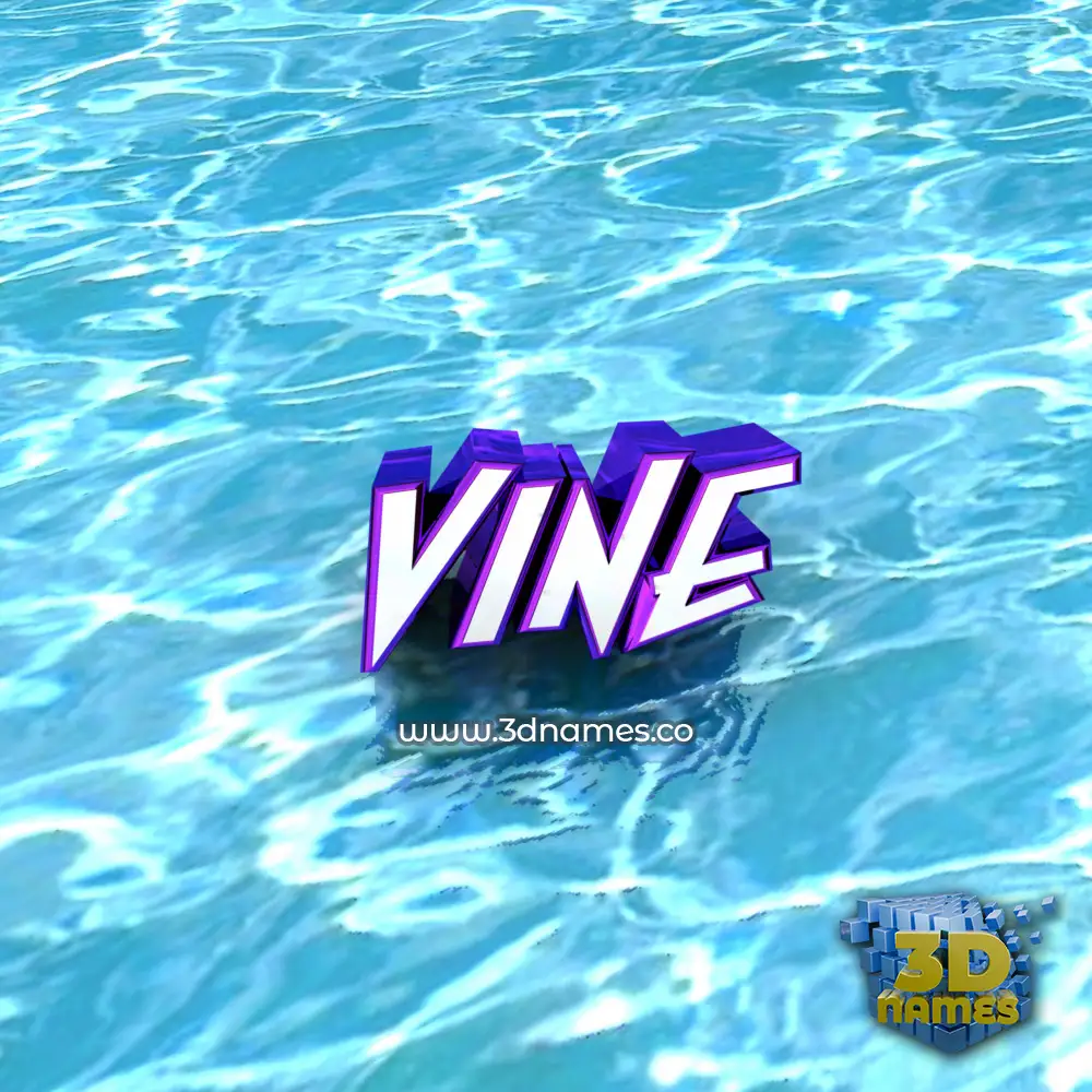vine in Water style - 3D name wallpaper