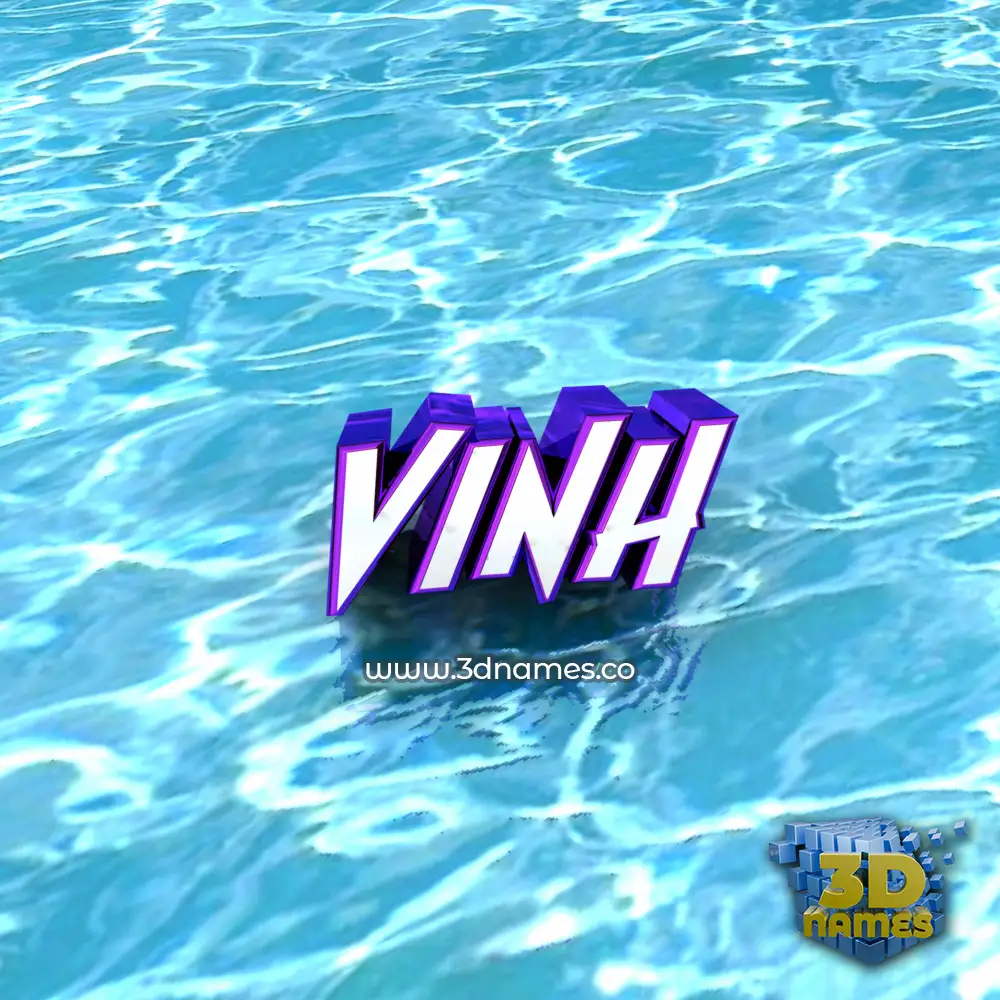 vinh in Water style - 3D name wallpaper