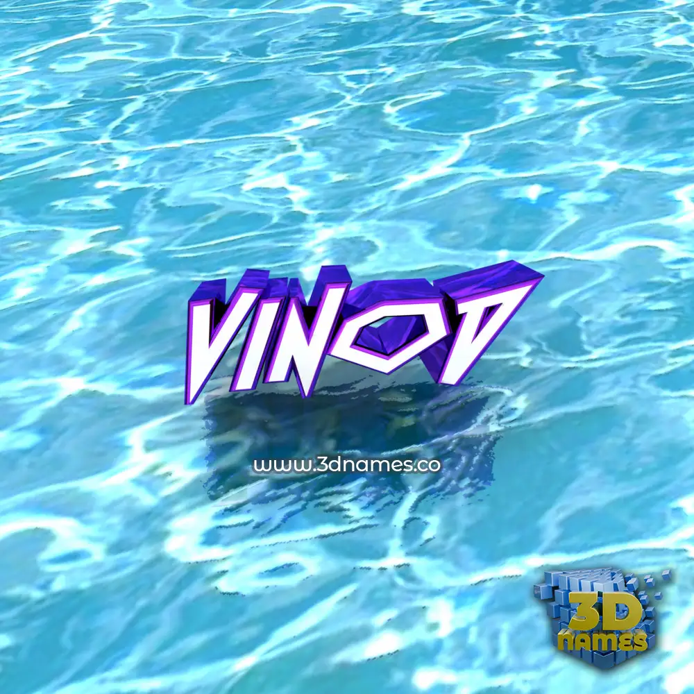 vinod in Water style - 3D name wallpaper