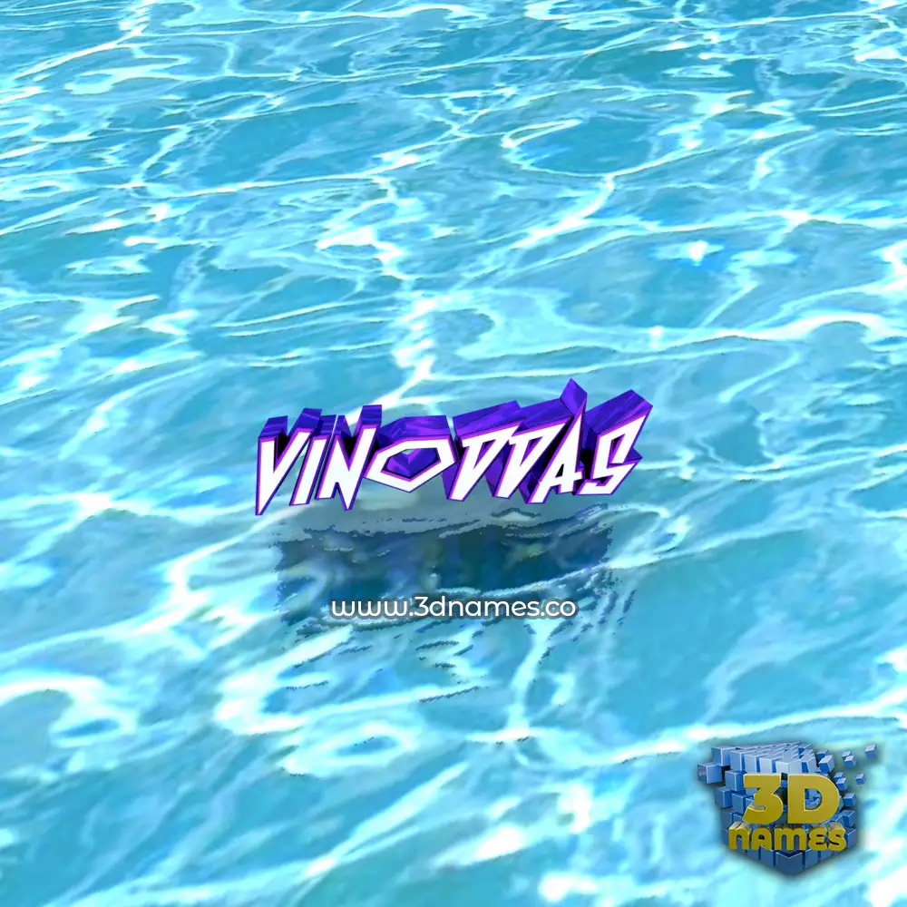 vinoddas in Water style - 3D name wallpaper