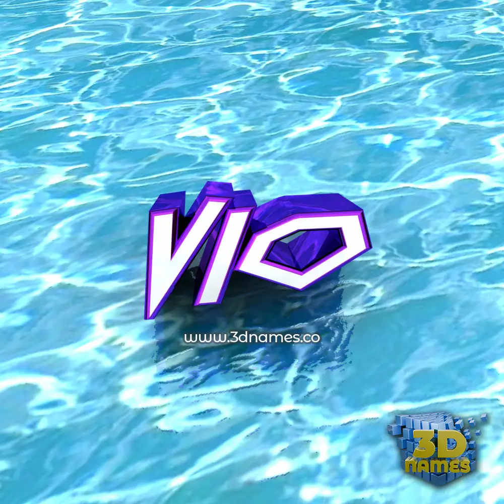 vio in Water style - 3D name wallpaper