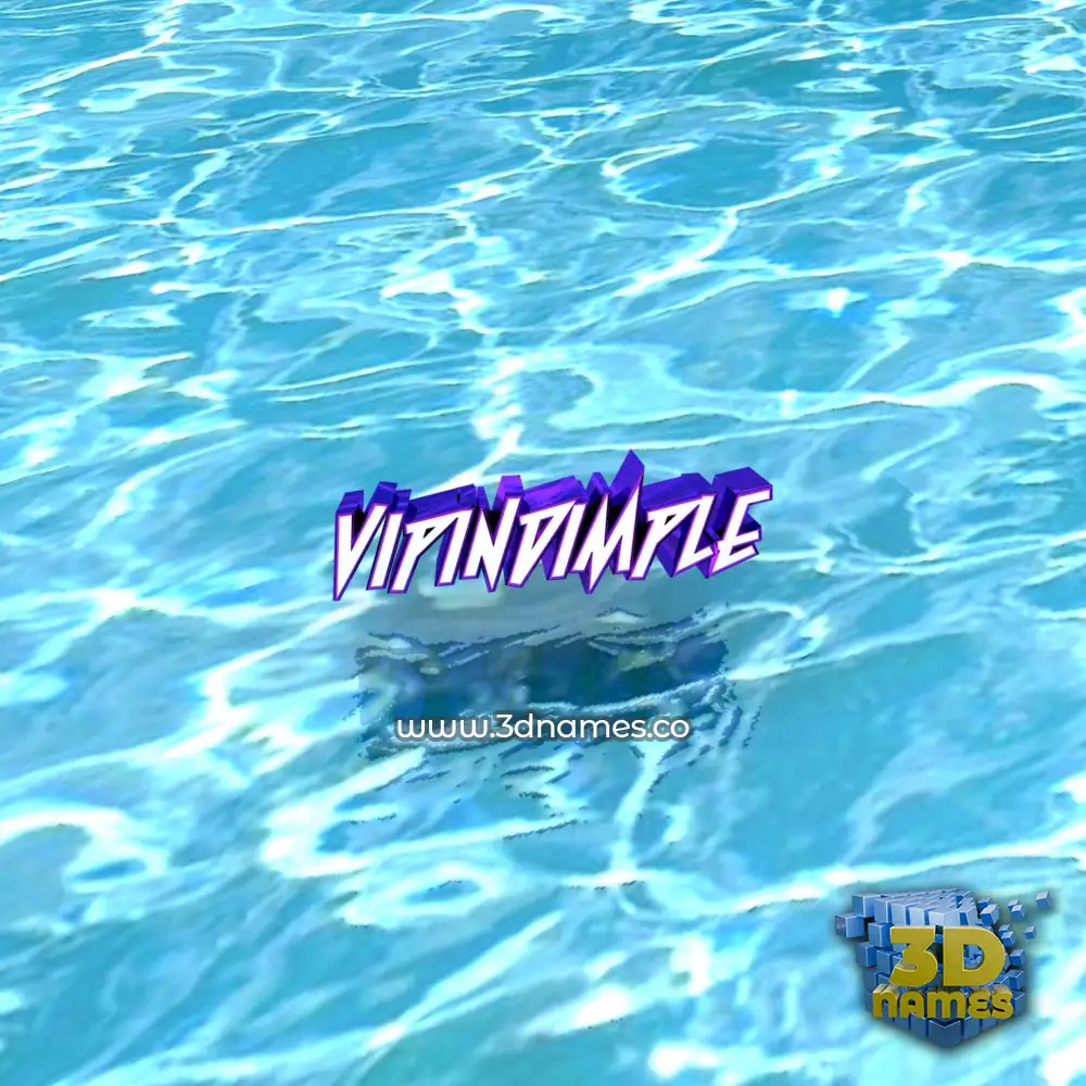 vipindimple in Water style - 3D name wallpaper