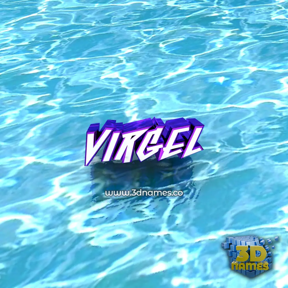virgel in Water style - 3D name wallpaper