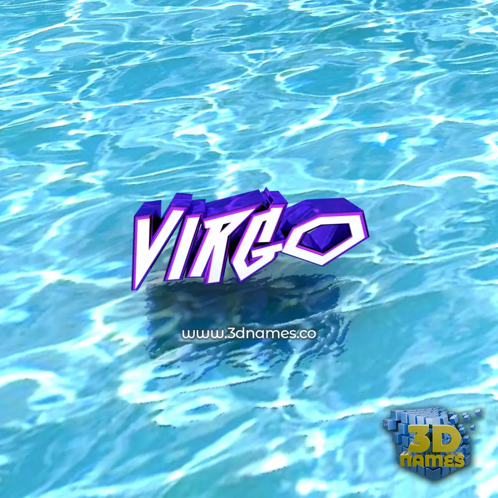 virgo in Water style - 3D name wallpaper