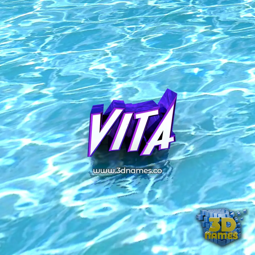 vita in Water style - 3D name wallpaper