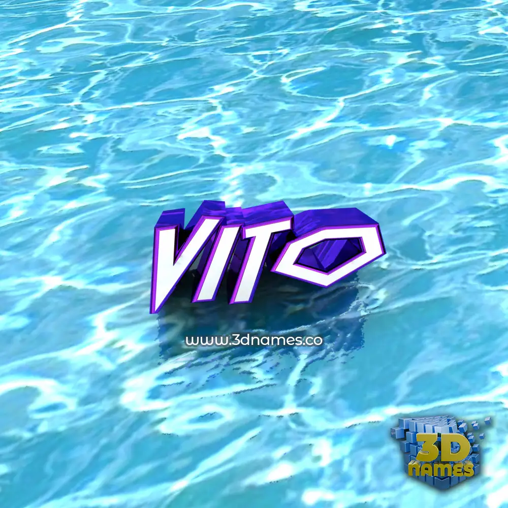 vito in Water style - 3D name wallpaper
