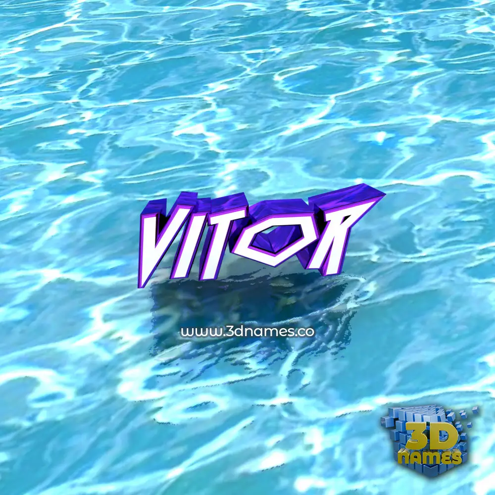 vitor in Water style - 3D name wallpaper