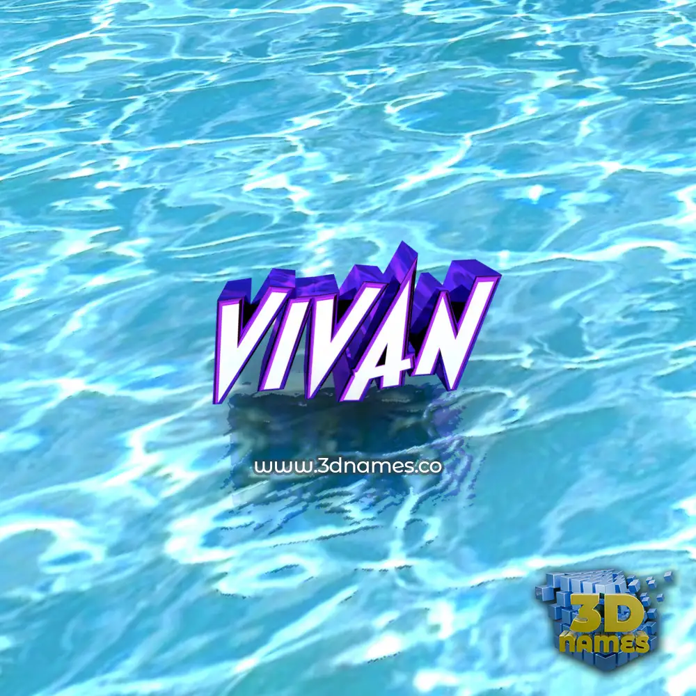 vivan in Water style - 3D name wallpaper