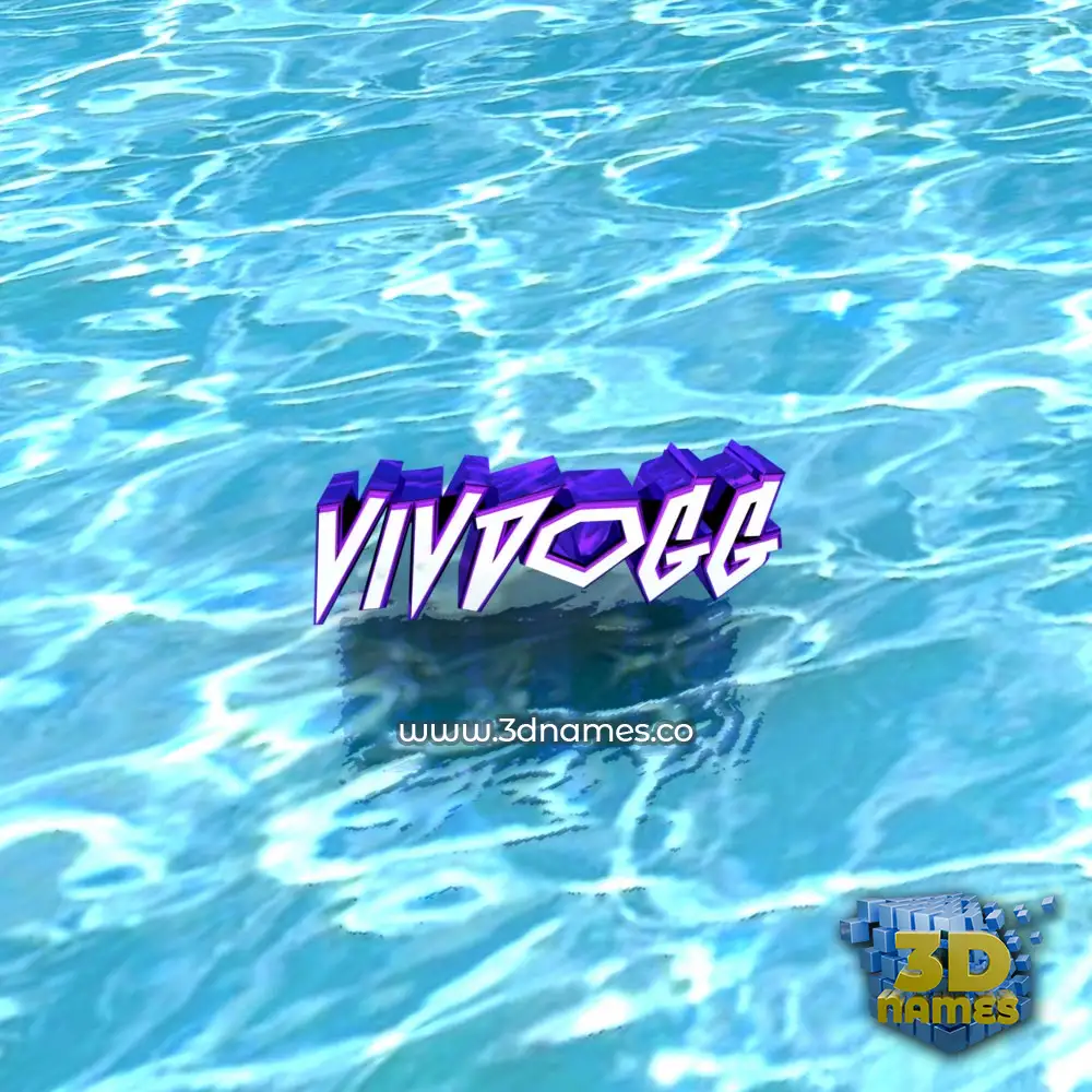 vivdogg in Water style - 3D name wallpaper