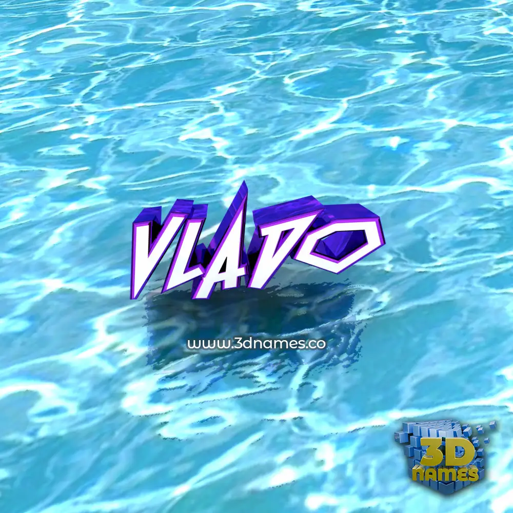 vlado in Water style - 3D name wallpaper
