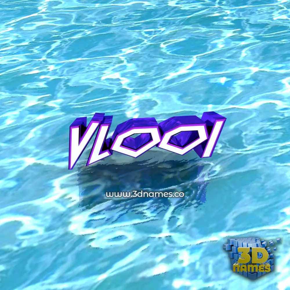 vlooi in Water style - 3D name wallpaper
