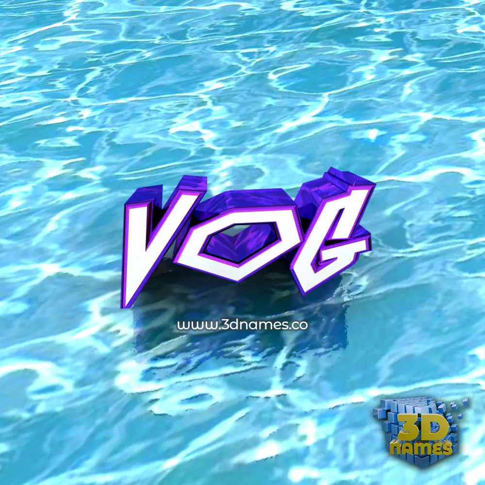 vog in Water style - 3D name wallpaper