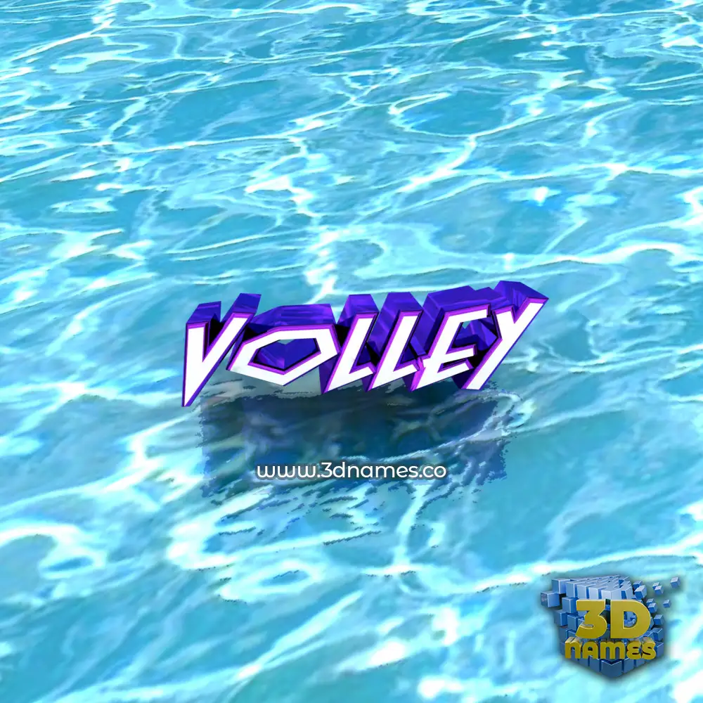 volley in Water style - 3D name wallpaper
