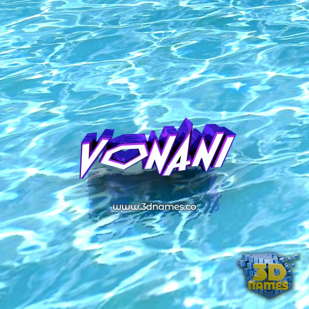 vonani in Water style - 3D name wallpaper