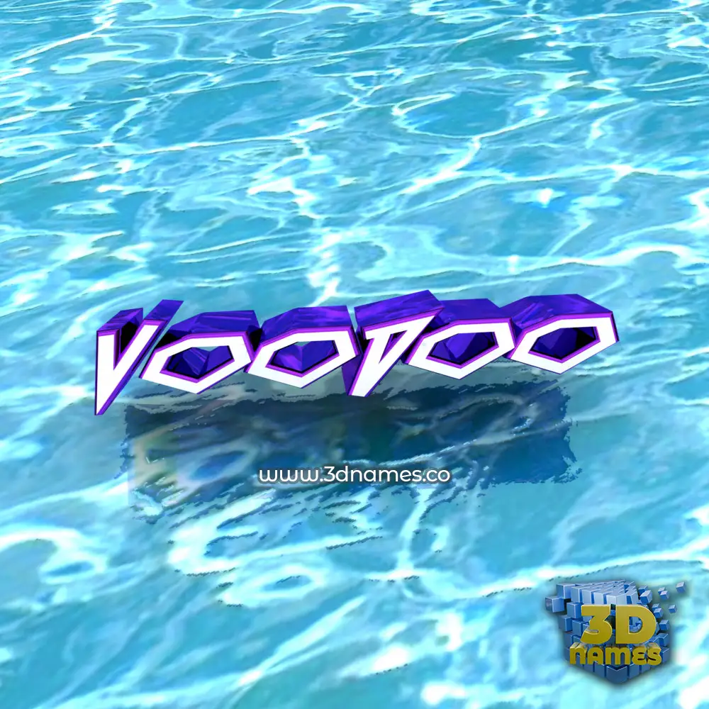 voodoo in Water style - 3D name wallpaper