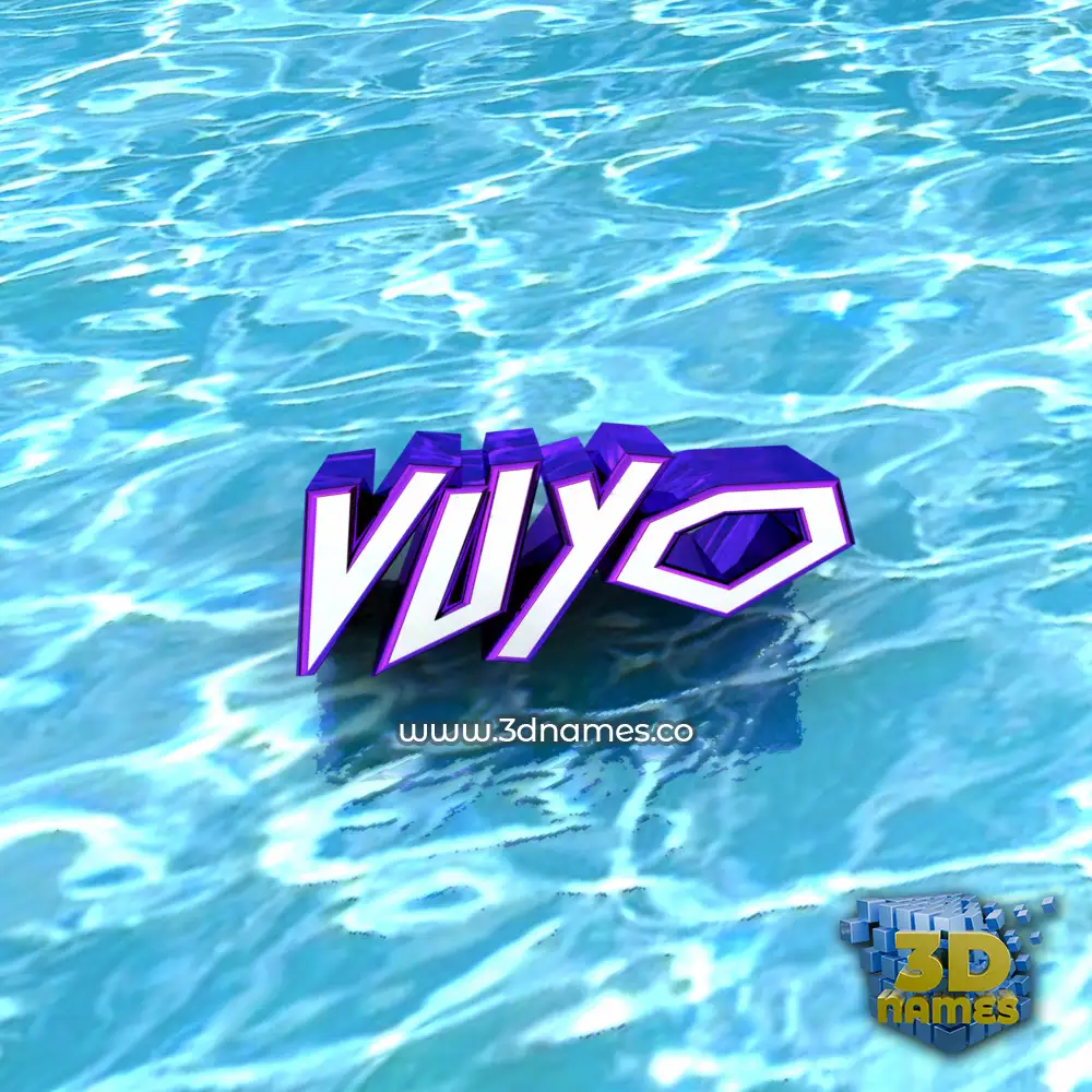vuyo in Water style - 3D name wallpaper