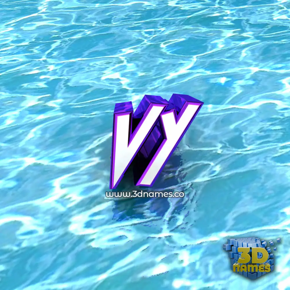 vy in Water style - 3D name wallpaper