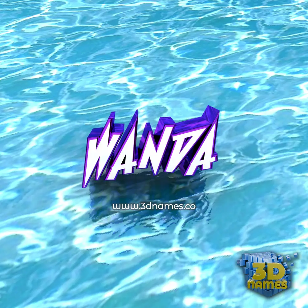 wanda in Water style - 3D name wallpaper