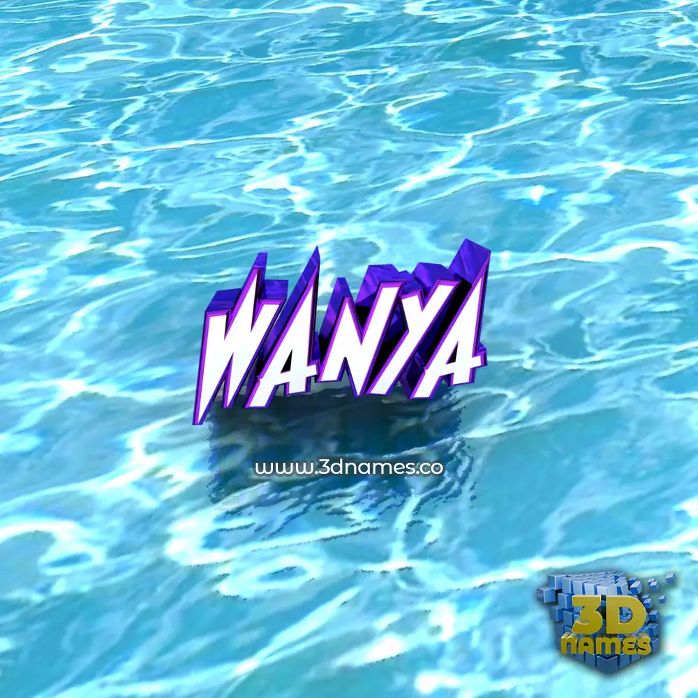 wanya in Water style - 3D name wallpaper