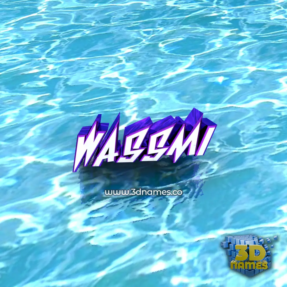 wassmi in Water style - 3D name wallpaper