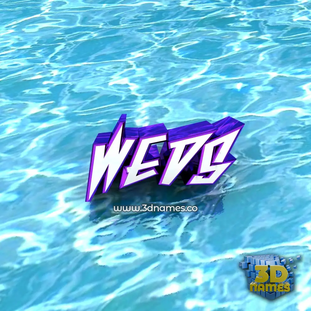 weds in Water style - 3D name wallpaper