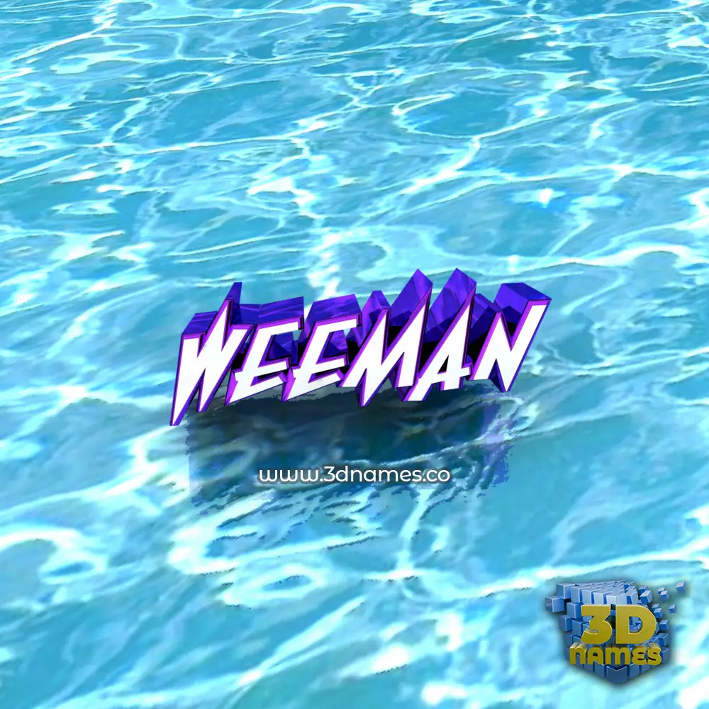 weeman in Water style - 3D name wallpaper