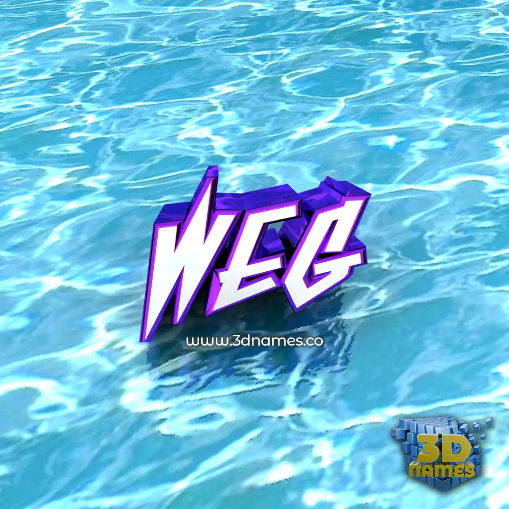 weg in Water style - 3D name wallpaper