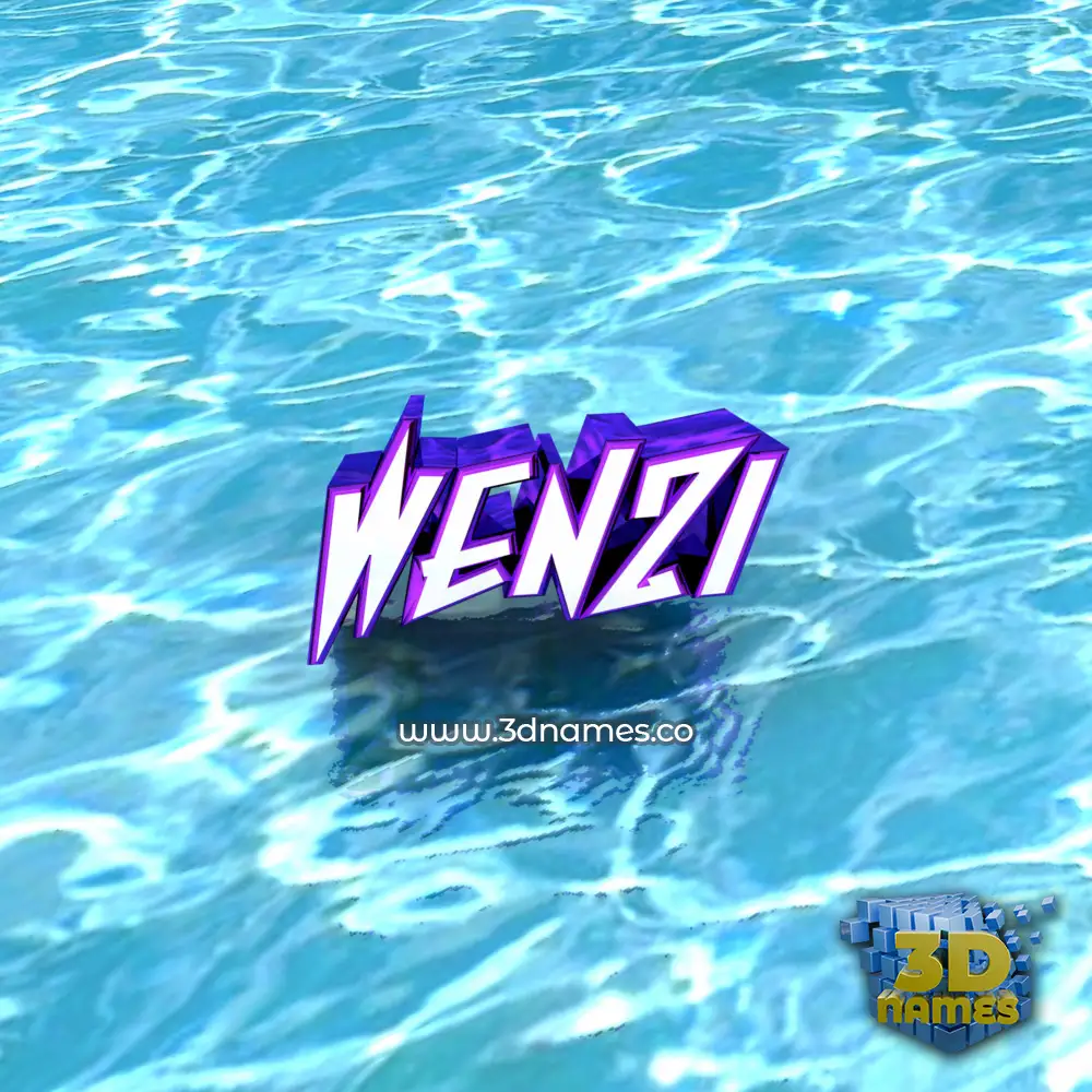 wenzi in Water style - 3D name wallpaper