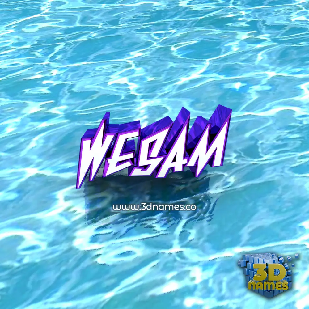 wesam in Water style - 3D name wallpaper