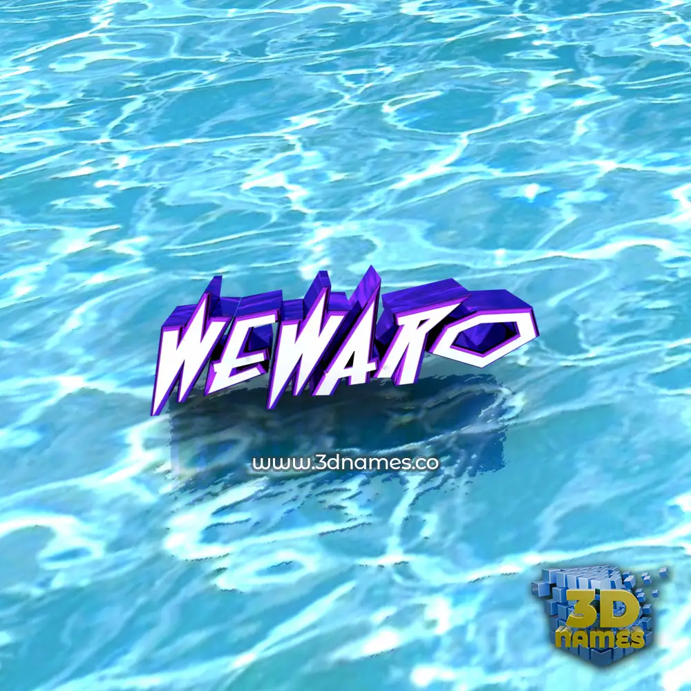 wewaro in Water style - 3D name wallpaper