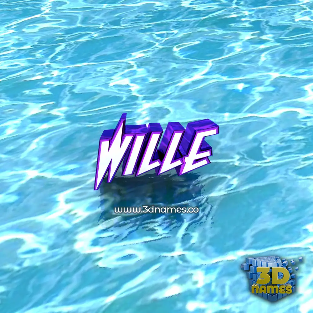 wille in Water style - 3D name wallpaper