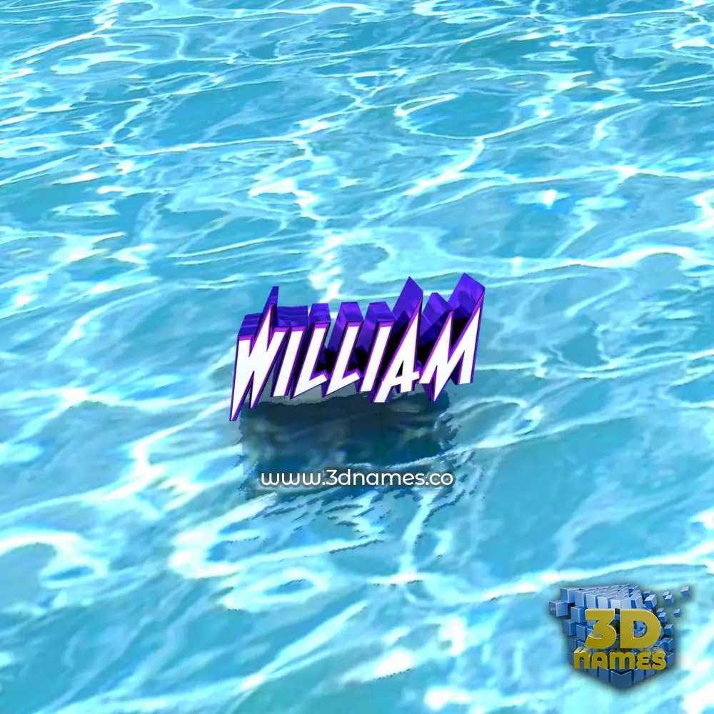 william in Water style - 3D name wallpaper