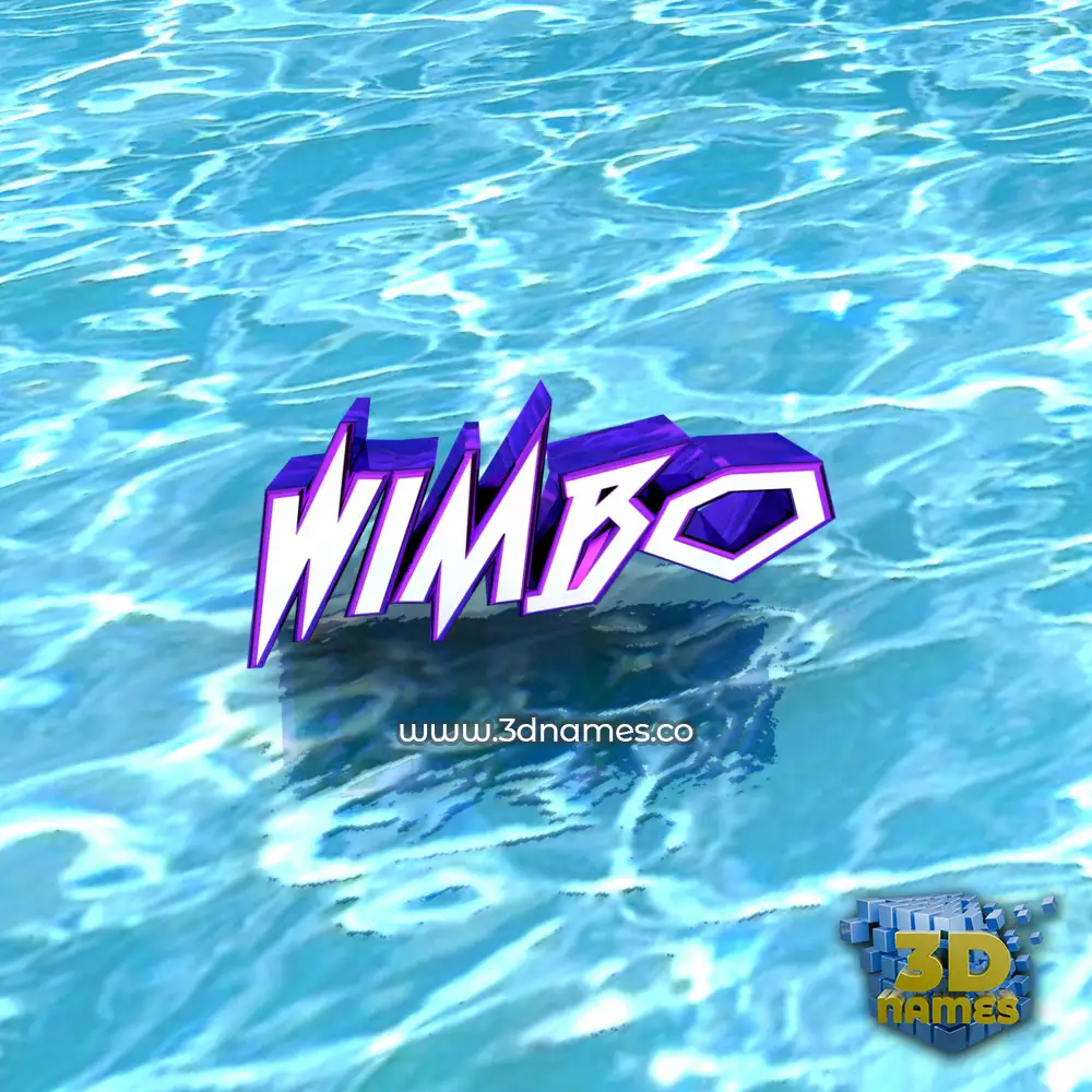 wimbo in Water style - 3D name wallpaper