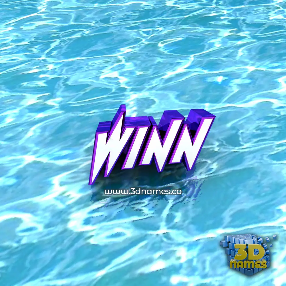 winn in Water style - 3D name wallpaper