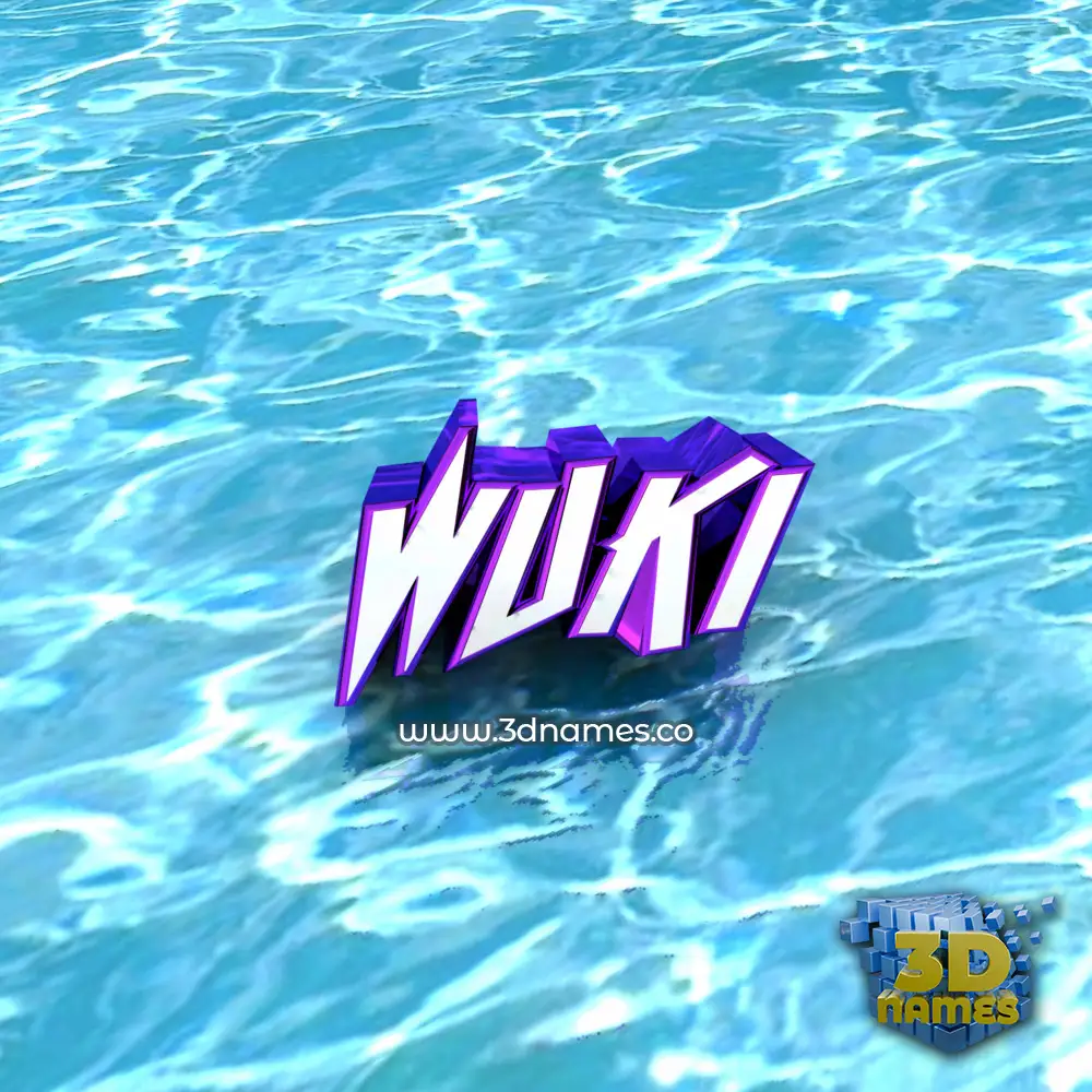 wuki in Water style - 3D name wallpaper