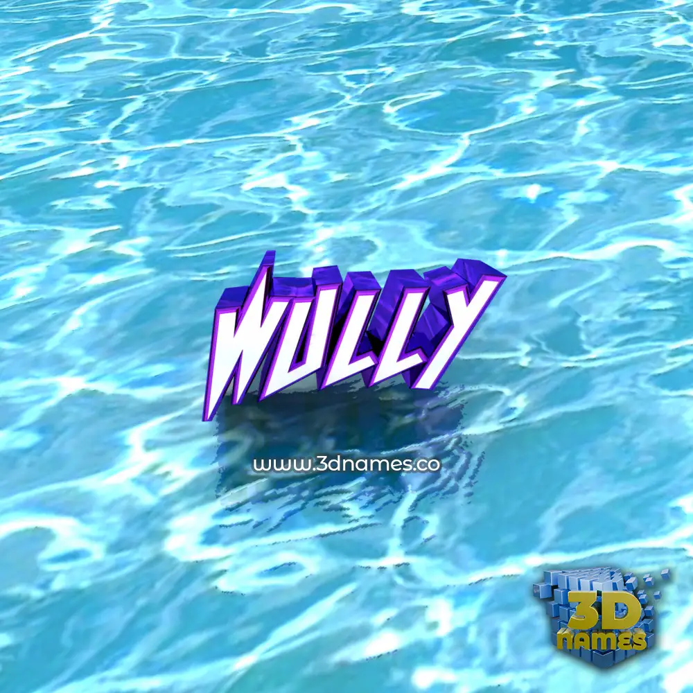 wully in Water style - 3D name wallpaper