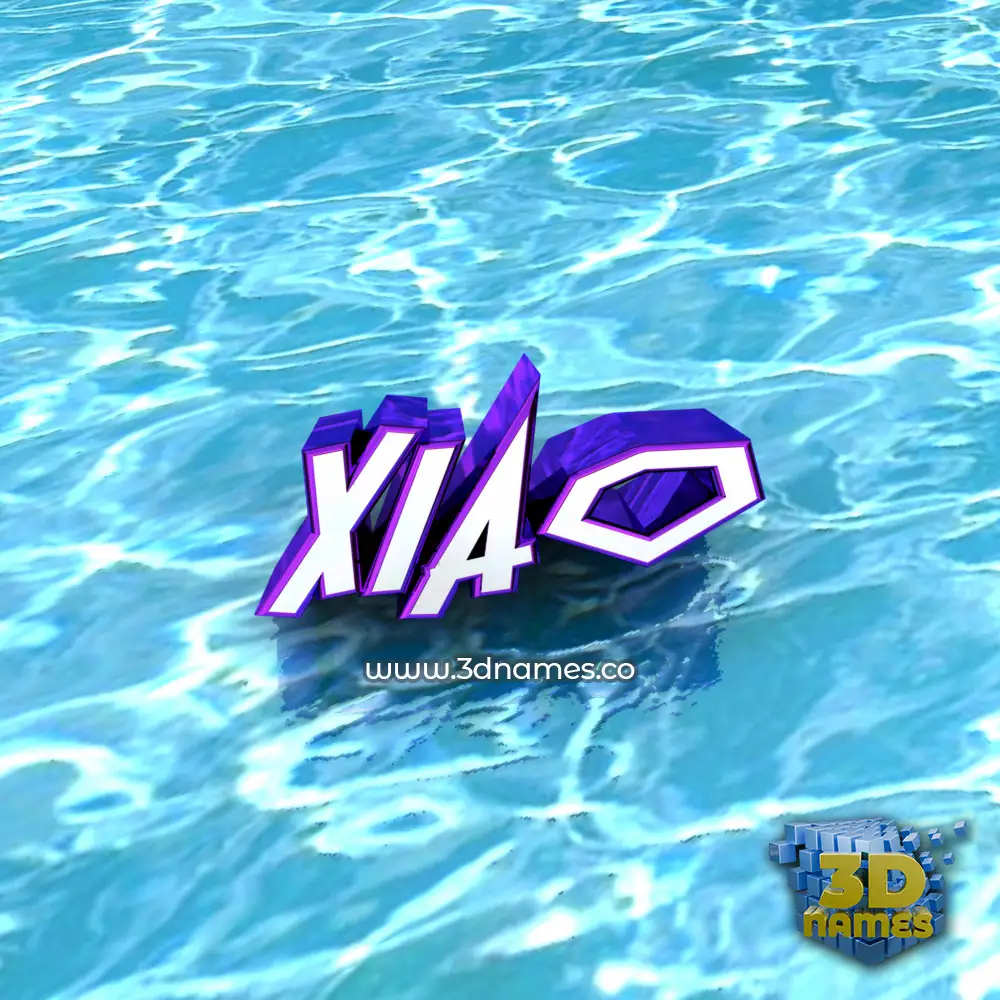xiao in Water style - 3D name wallpaper