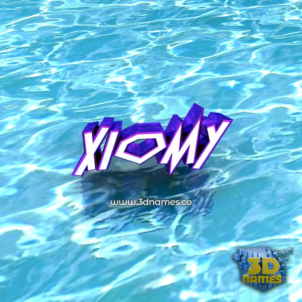 xiomy in Water style - 3D name wallpaper