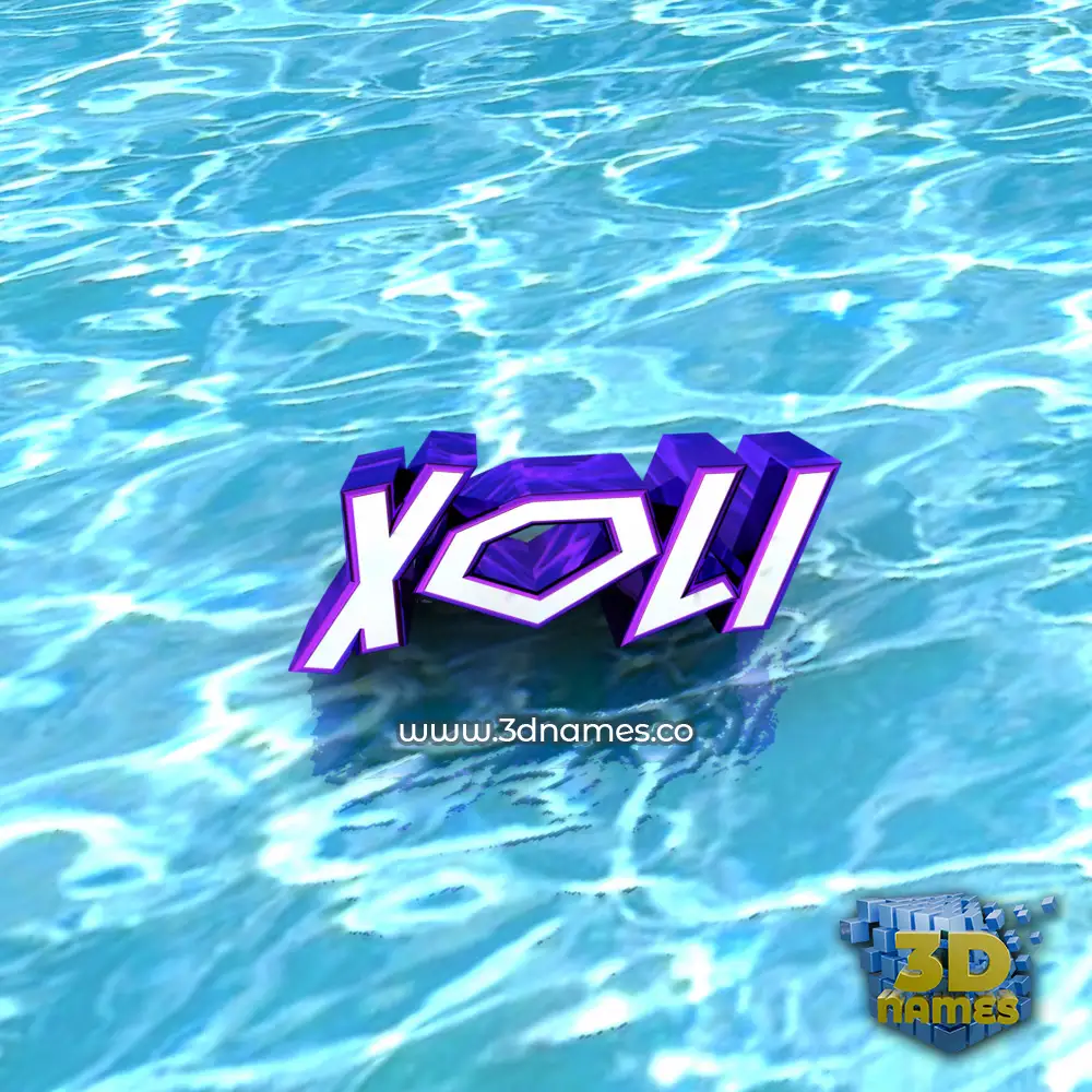 xoli in Water style - 3D name wallpaper