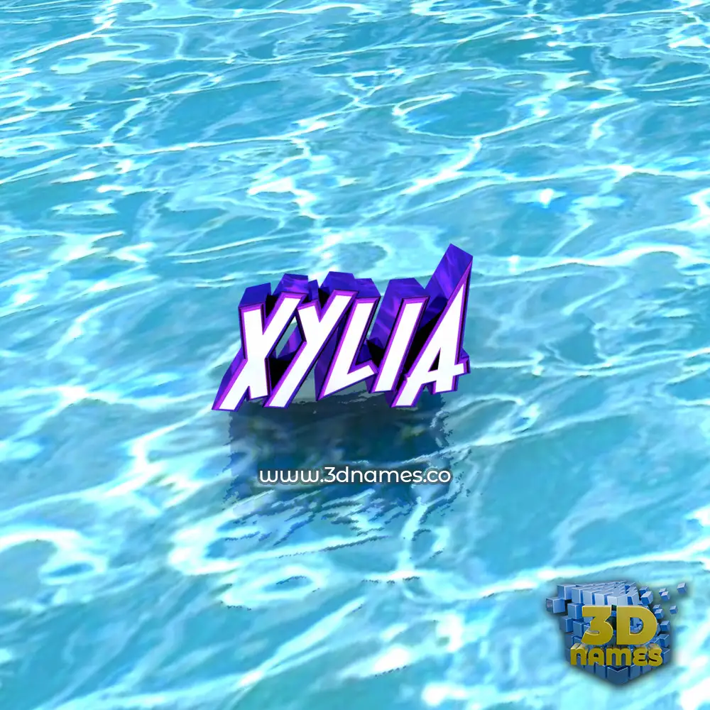 xylia in Water style - 3D name wallpaper