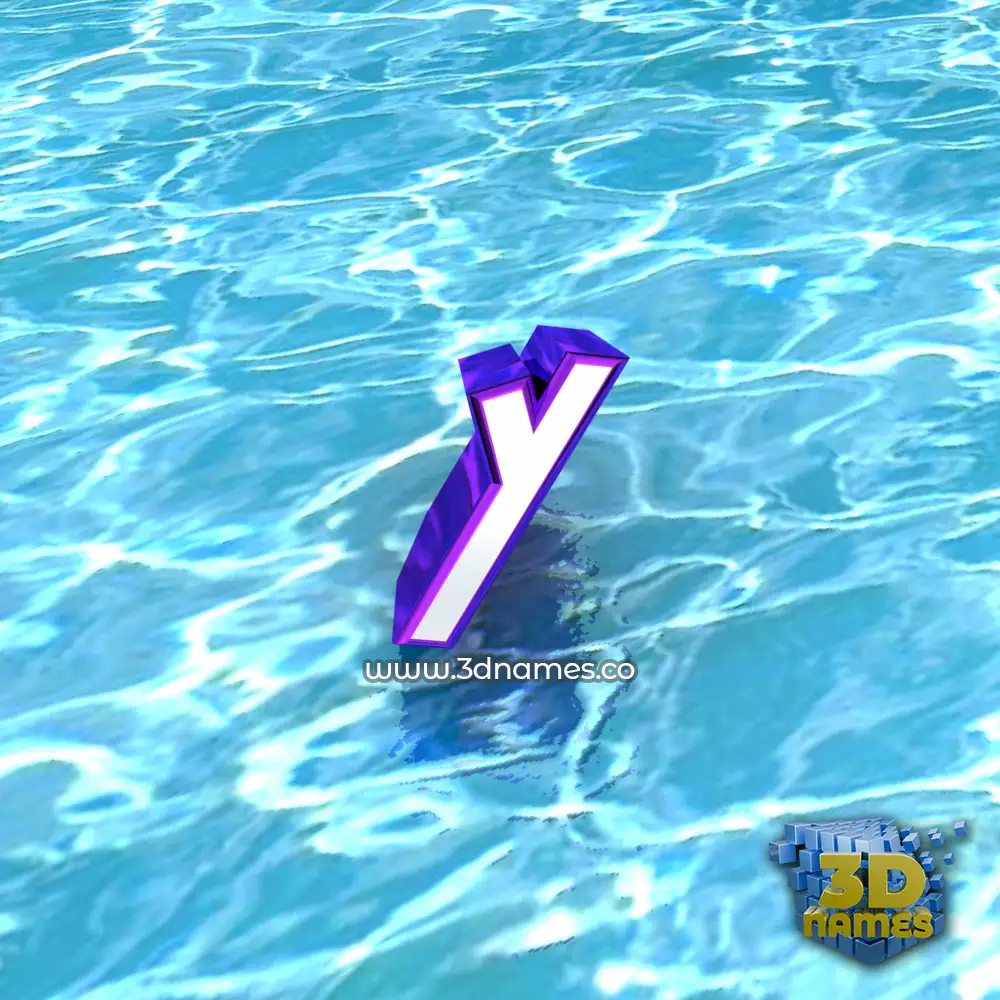 y in Water style - 3D name wallpaper