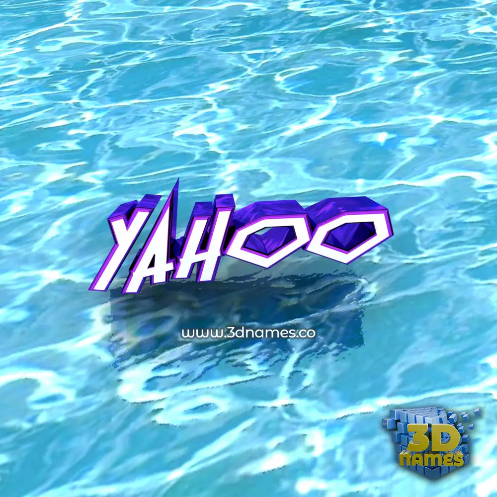 yahoo in Water style - 3D name wallpaper