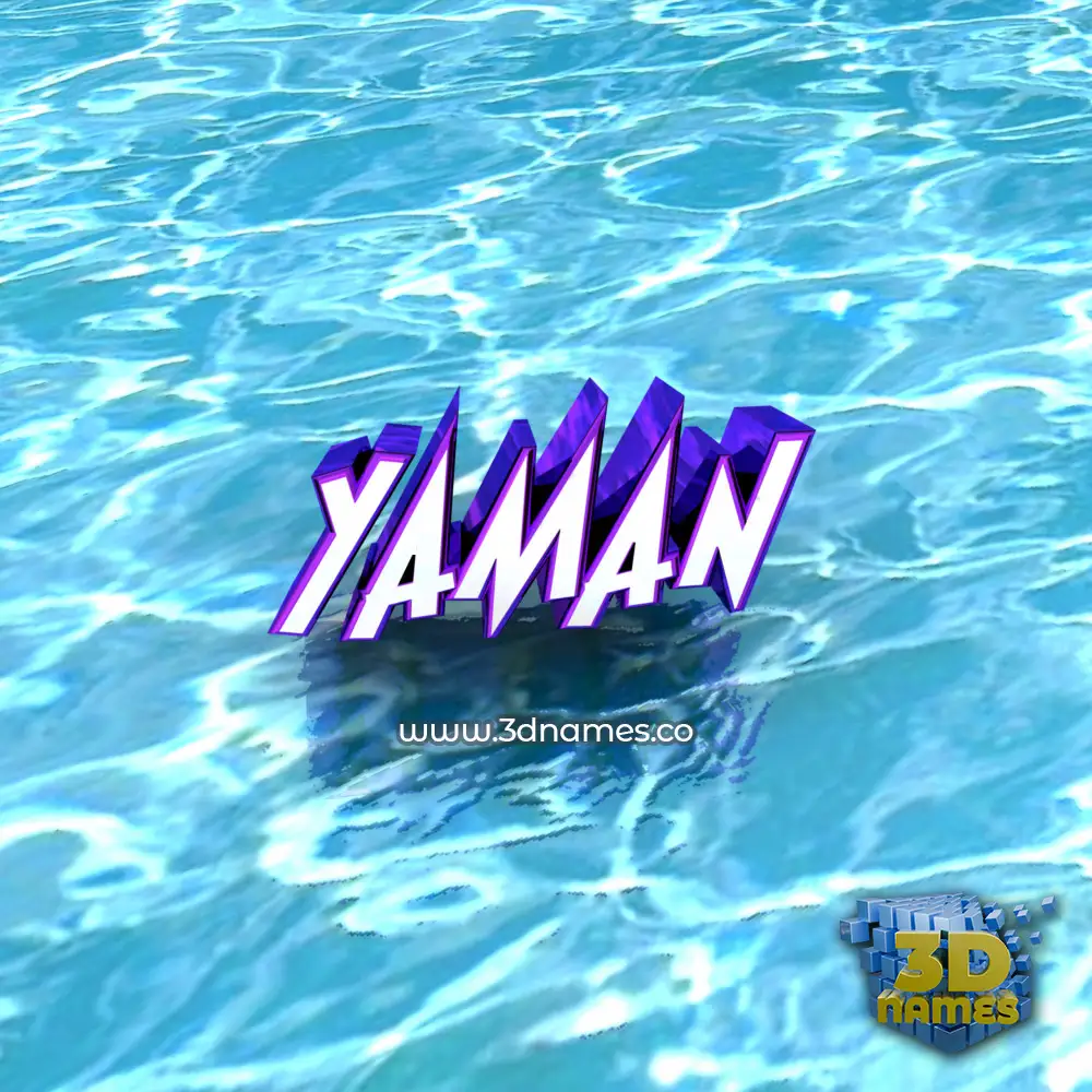 yaman in Water style - 3D name wallpaper