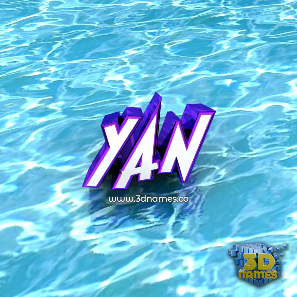 yan in Water style - 3D name wallpaper