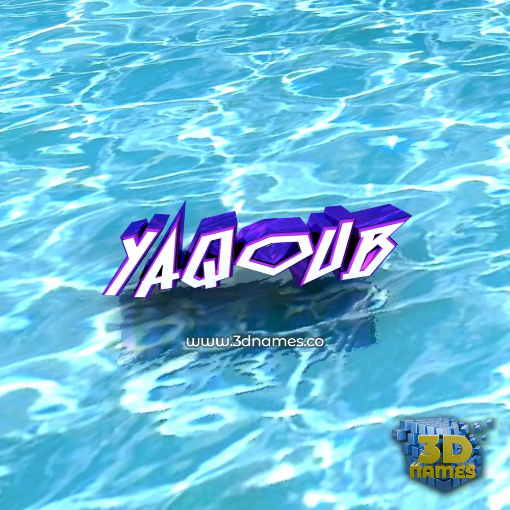 yaqoub in Water style - 3D name wallpaper