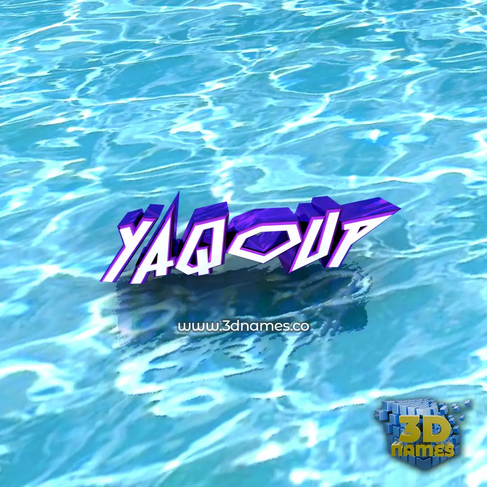 yaqoup in Water style - 3D name wallpaper