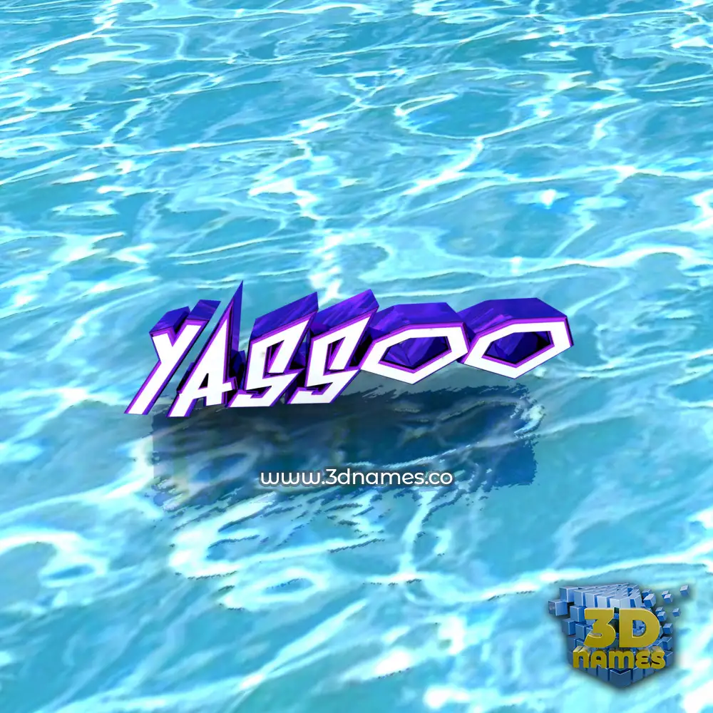 yassoo in Water style - 3D name wallpaper