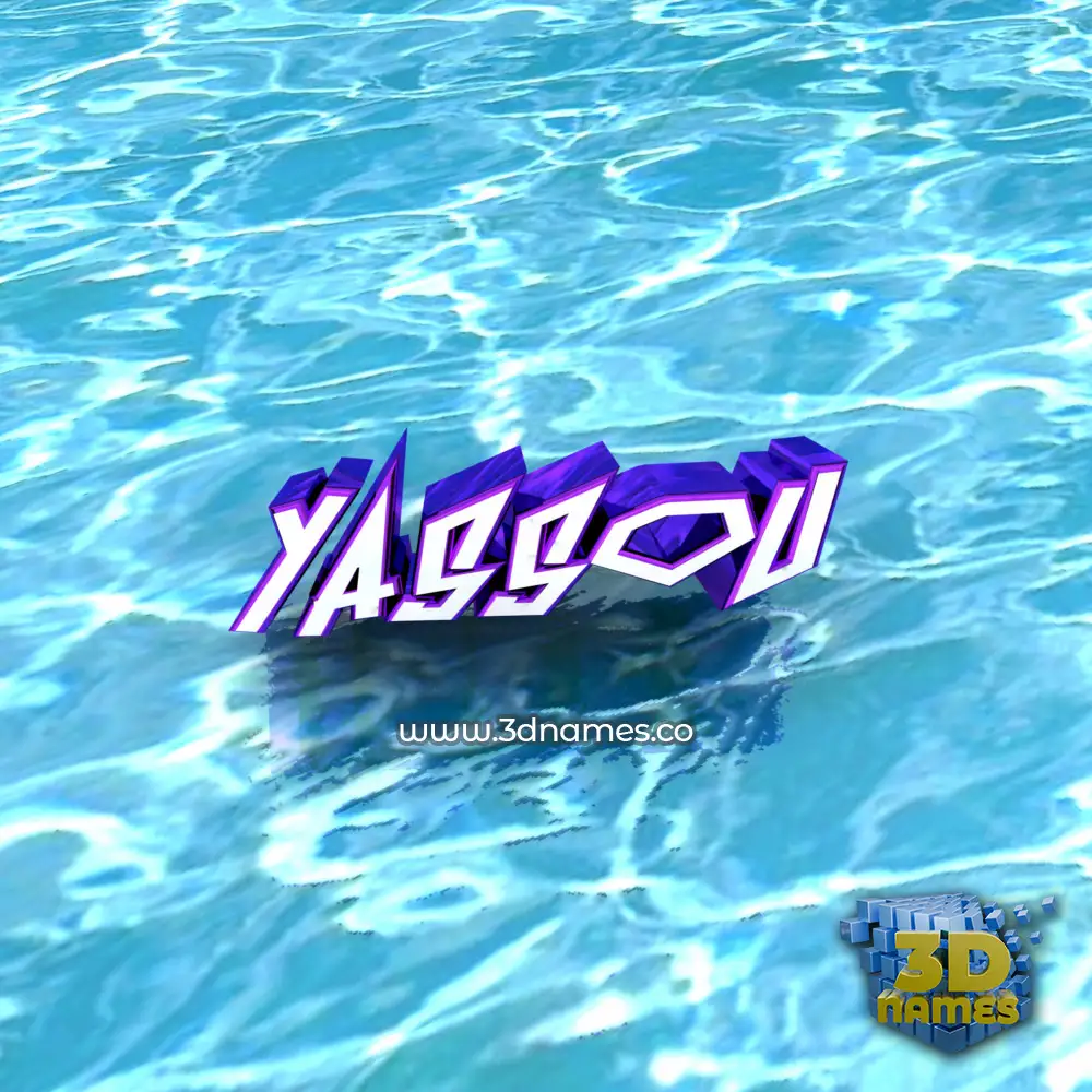 yassou in Water style - 3D name wallpaper