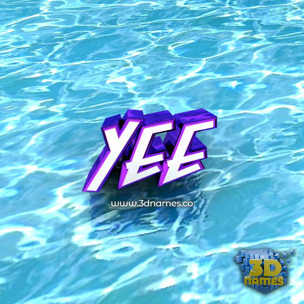 yee in Water style - 3D name wallpaper